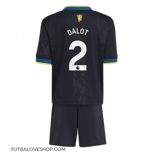 Dres Manchester United Diogo Dalot #2 Tretina pre deti 2025-26 Krátky Rukáv (+ trenírky)